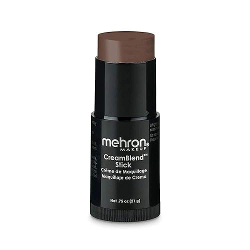 Mehron Makeup CreamBlend Stick | Face Paint, Body Paint, & Foundation Cream Makeup | Body Paint Stick Perfect for Halloween .75 oz (21 g) (Ebony) Beauty & Personal Care Mehron