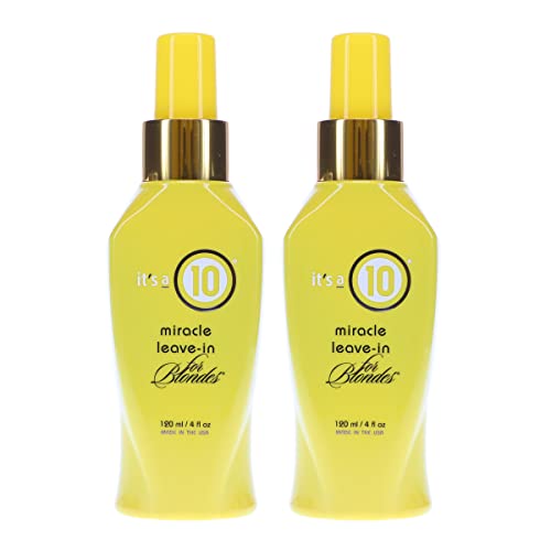 ITS A 10 by It's a 10 MIRACLE LEAVE IN PRODUCT FOR BLONDES 4 OZ (Package Of 2) Beauty & Personal Care It's a 10 Haircare