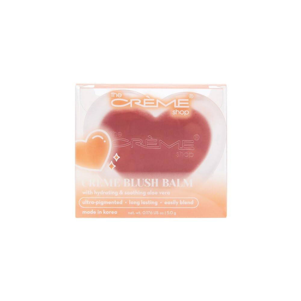 The Crème Shop Crème Blush Balm: Dewy Color Perfection with Aloe Vera. Buildable, Long-lasting, Easily Blendable for Naturally Rosy Cheeks. Embrace Beauty & Personal Care The Crème Shop