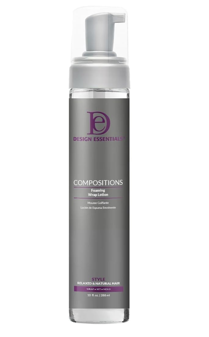 Design Essentials Compositions Foaming Wrap Lotion for All Hair Types. Create Wraps, Sets or Molds. Non Flaking, Detangling 288 ml Pump Bottle Beauty & Personal Care Design Essentials