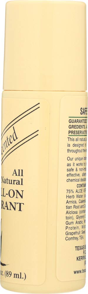 Alvera Aloe Based Roll-On Deodorant, Unscented, 3 OZ (Pack of 4) Beauty and Personal Care Alvera