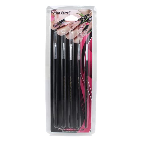 Mia Secret Professional Nail System 5 pcs Nail Art Brush Set (NB-5P) Beauty & Personal Care Mia Secret