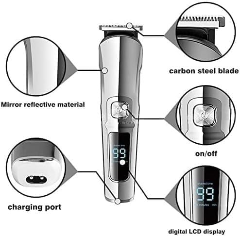 YREAJZVS Hair Clippers for Men, Waterproof All in one Hair Trimmer face Beard Trimmer Shaver Body Hair Clipper Electric Men trimer Hair Cutting Beauty and Personal Care YREAJZVS