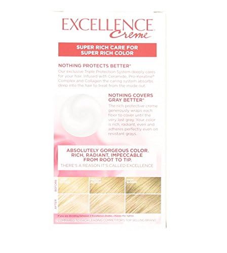 L’Oreal ParisExc H/C Nat Bld #9 R Size 1ct Excellence Creme Hair Color Light Natural Blonde #9 Beauty & Personal Care L'Oreal Paris