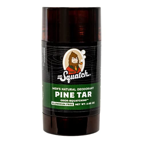 Dr. Squatch Natural Deodorant for Men - Odor-Squatching Men's Deodorant Aluminum Free - Pine Tar 2.65 oz (1 Pack) Beauty and Personal Care Dr. Squatch