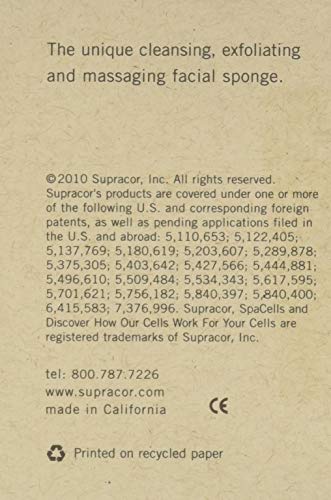 Supracor SpaCell Facial Sponge - Face Scrubber, Honeycomb Face Exfoliator for Smoother, Softer, and Younger Looking Skin, Blue, One Pack Beauty & Personal Care Supracor