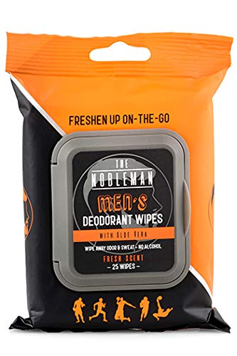 Men's Deodorant Wipes with Aloe Vera - 25 COUNT Beauty and Personal Care The Nobleman