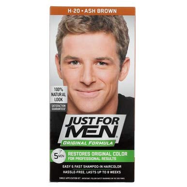 JUST FOR MEN Hair Color H-20 Ash Brown 1 Each (Pack of 6) Beauty & Personal Care Just for Men