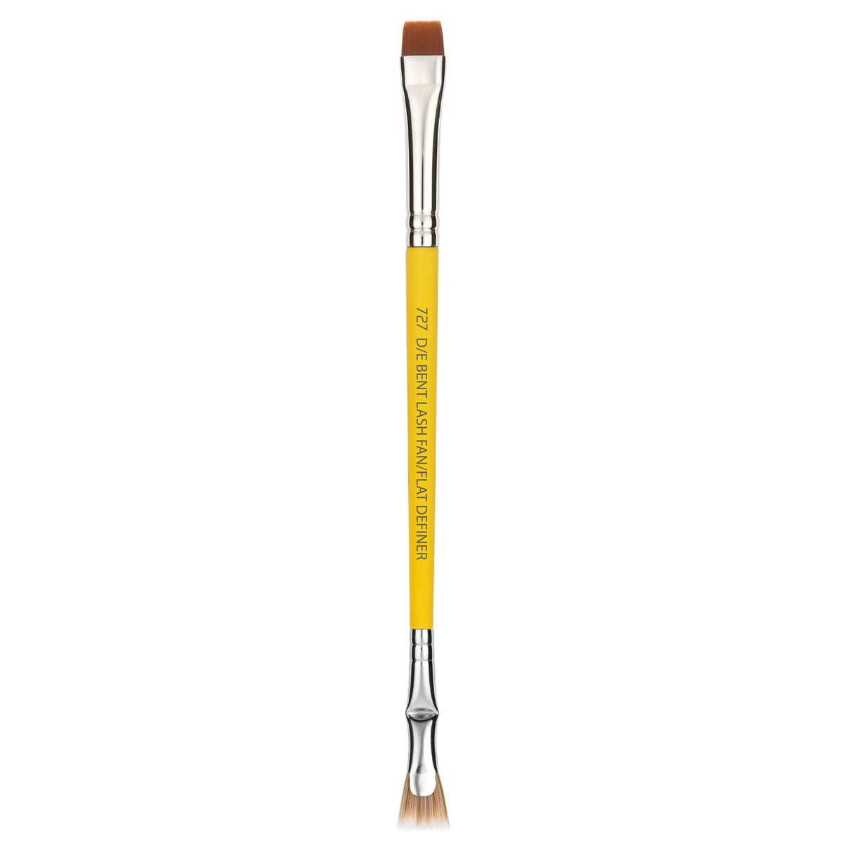 Bdellium Tools Professional Makeup Brush - Studio Series 727 Double-Ended Bent Lash Fan/Flat Definer - With All-Vegan Synthetic Fibers, For Clean