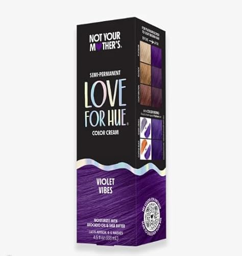Not Your Mother's Love For Hue Semi-Permanent Hair Color Cream, Violet Vibes, 4.5 Fl Oz / 133 ml Beauty & Personal Care Not Your Mother's