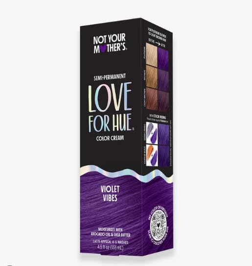 Not Your Mother's Love For Hue Semi-Permanent Hair Color Cream, Violet Vibes, 4.5 Fl Oz / 133 ml Beauty & Personal Care Not Your Mother's