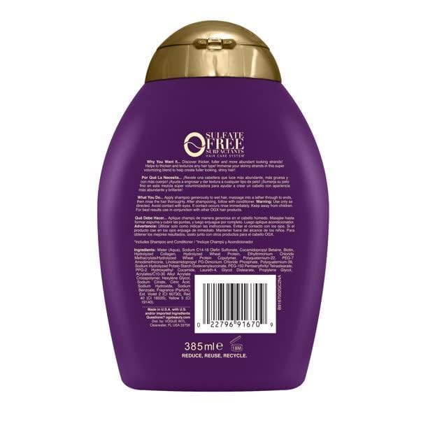 Ogx Shampoo Biotin & Collagen 13 Ounce (384ml) (2 Pack) Beauty & Personal Care OGX