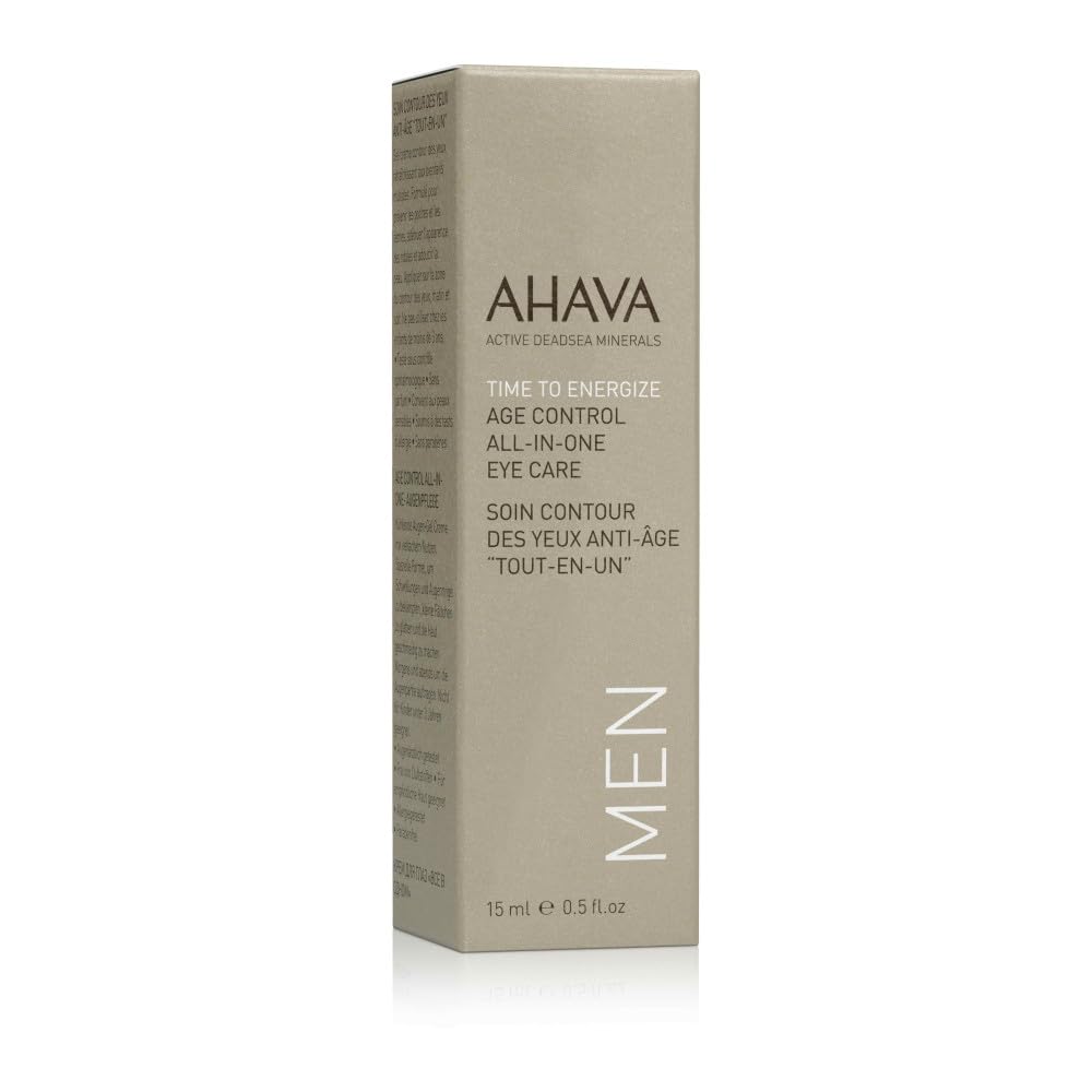 AHAVA Time To Energize Men's Age Control All-in-One Eye Care - Refreshing & Hydrating Gel to Smooth Undereye Area, Reduce Dark Circles, with Osmoter Beauty & Personal Care AHAVA