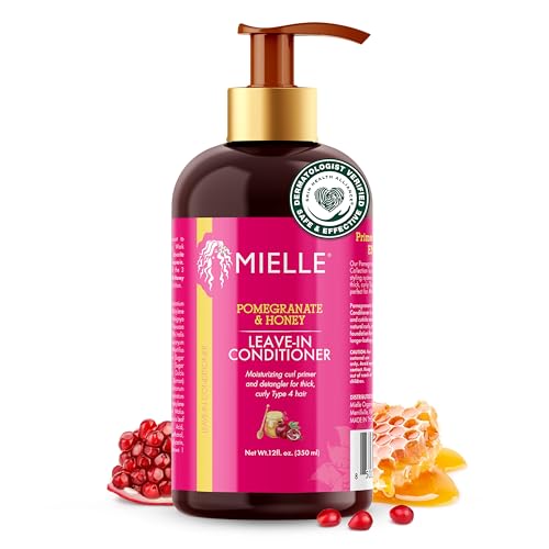 Mielle Organics Pomegranate & Honey Leave In Conditioner for Curly Hair - Moisturizing Detangler & Curly Hair Treatment to Help Repair Damage, Prevent Beauty & Personal Care Mielle