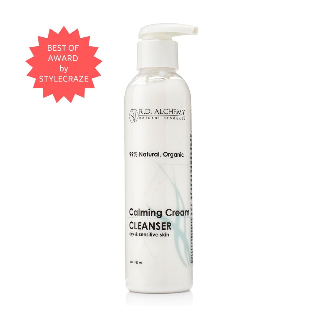 RD Alchemy - 100% Natural & Organic Calming Cream Cleanser. Sulfate Free Face Wash for Dry, Sensitive Skin - Soothing while Cleansing & Moisturizing. Beauty & Personal Care R.D. ALCHEMY