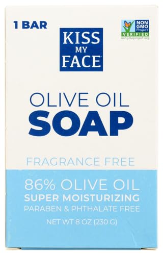 Kiss My Face Soap Bar Olive Oil 8 Ounce (235ml) (3 Pack) Beauty & Personal Care Kiss My Face