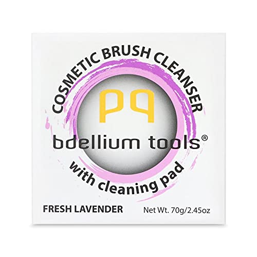 Bdellium Tools Cosmetic Brush Cleanser (Solid Brush Soap) with Cleaning Pad - Fresh Lavender Scent (Purple) Beauty & Personal Care BDELLIUM TOOLS