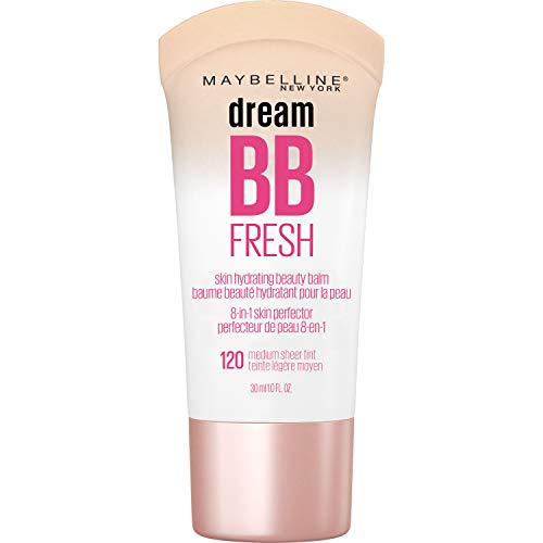Maybelline Dream Fresh Skin Hydrating BB cream, 8-in-1 Skin Perfecting Beauty Balm with Broad Spectrum SPF 30, Sheer Tint Coverage, Oil-Free, Medium