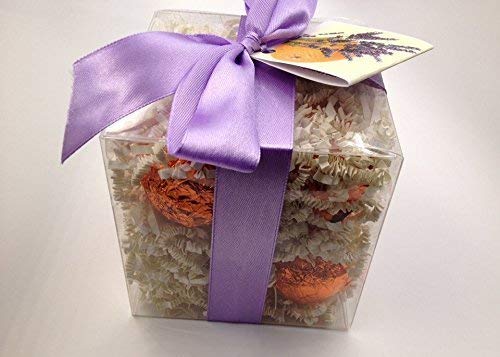 Spa Pure CLEMENTINELAVENDER Bath Bombs: GIFT SET with 6 Bath Bomb Fizzies with Shea, Mango & Cocoa Butter, Ultra Moisturizing (14 Oz) Great for Dry Beauty and Personal Care Spa Pure