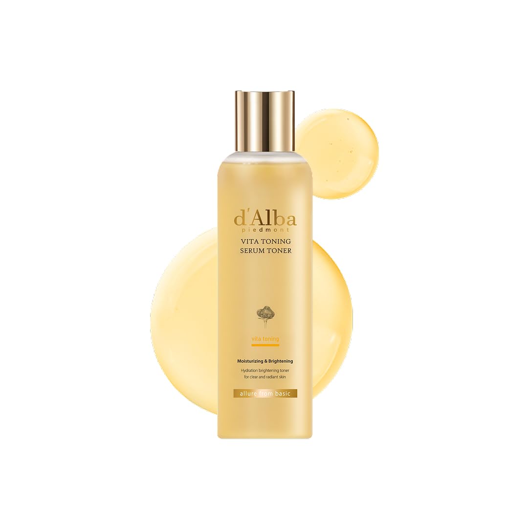 d'alba Piedmont White Truffle Vita Toning Serum Toner, Glass Skin with Double Vitamin Skincare, Face Moisturizer, (6.09 fl. oz) Beauty and Personal Care d'alba Piedmont