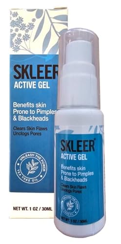 SKLEER - Blackhead Active Face Gel | Extra Strength Blackhead Gel with Potent Essential Oils | (1 oz) Beauty & Personal Care SKLEER
