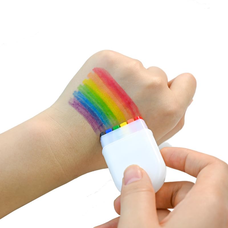 Foukvuid 6-Color Rainbow Face Paint, Body Painting Oil Paint for Halloween, World Cup, Festival, Party Beauty & Personal Care Foukvuid