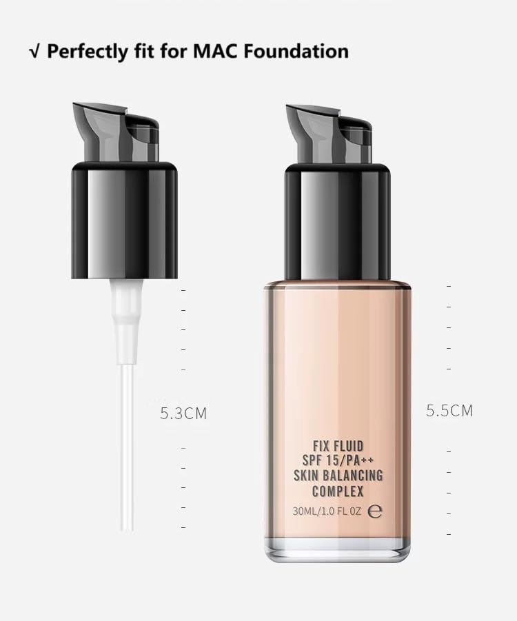 Chris.W 2Pack Replacement Pump Fit for MAC Studio Fix Fluid and DW Double Wear Foundation (Black) Beauty & Personal Care Chris.W