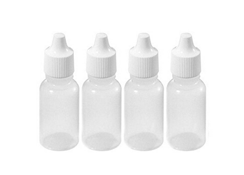 24PCS Clear Plastic Empty Refillable Dropper Bottle Essential Oil Container with Screw Lid Travel Portable Eye Liquid Container (0.5oz) Beauty & Personal Care Suoirblss