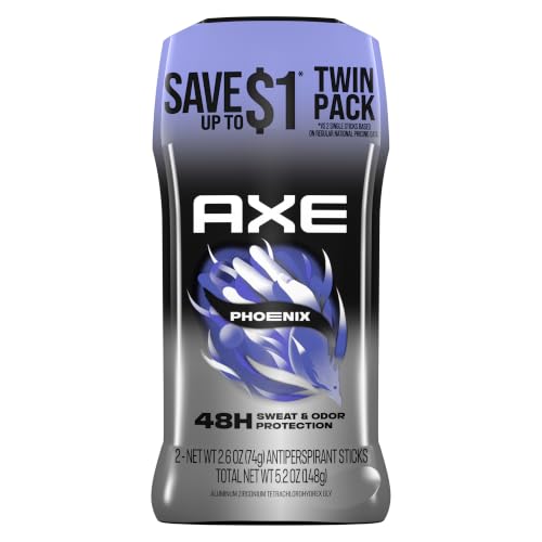 AXE Antiperspirant Deodorant for Men Twin Pk Phoenix for Long Lasting Freshness Crushed Mint & Rosemary 48 Hour Sweat Protection Mens Deodorant 2.6 oz Beauty and Personal Care AXE