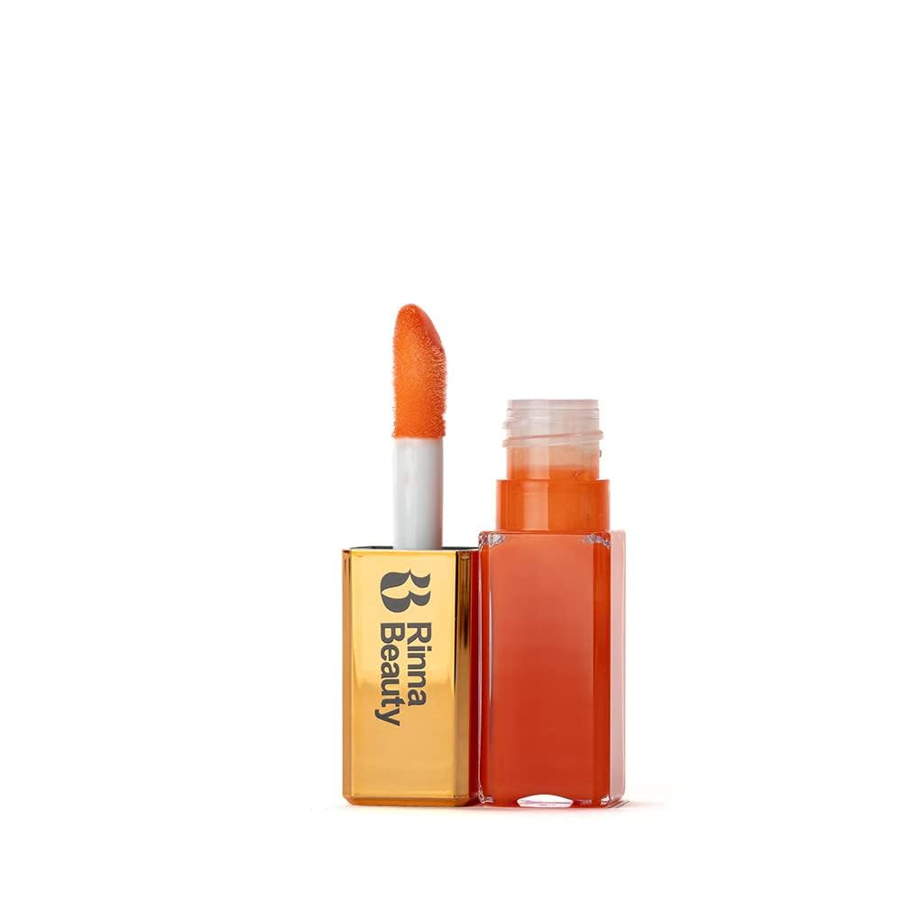 Rinna Beauty Larger Than Life Lip Plumping Oil - Sunset - Moisturizes & Hydrates Lips - Natural Plumping Over Time - Vegan, Cruelty-Free Beauty and Personal Care Rinna Beauty