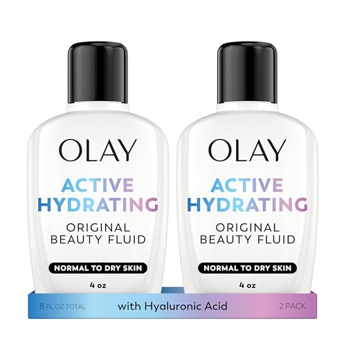 Olay Face Moisturizer, Active Hydrating Beauty Fluid Lotion, Original Facial Moisturizer, 4 Oz. (Pack of 2) Beauty & Personal Care Olay