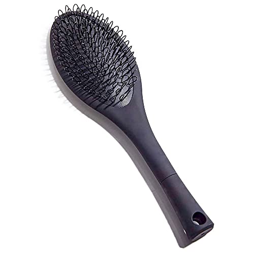 The Hair Shop Black Loop Brush - Salon Professional Grade with Matted Black and Ergonomic Design - Safe Detangler Tool for 100% Remy Human Beauty & Personal Care The Hair Shop