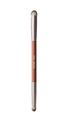 Rose Inc Number 8 Dual-Ended Eyeshadow Brush - Vegan Brush for Blending & Highlighting Eyeshadow Beauty & Personal Care Rose Inc