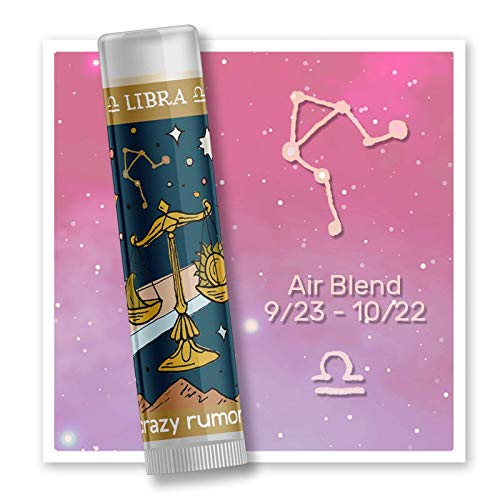 Crazy Rumors Libra Zodiac All Natural, Plant Based Lip Balm to Moisturize and Nourish your Lips - Air Blend Beauty and Personal Care Crazy Rumors