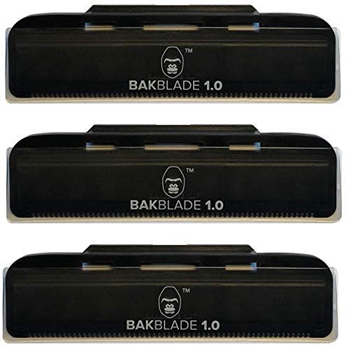 baKblade 1.0 Back Hair and Body Shaver Refill Replacement Cartridges. 4 Inch Extra-Wide Wet or Dry Disposable Razor Blades (3 Razors Included) Beauty and Personal Care BAKBLADE