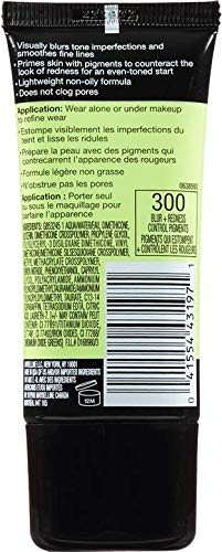 Maybelline New York Face Studio Master Prime Makeup, Blur Plus Redness Control, 1 Fluid Ounce