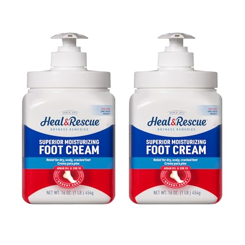 Heal&Rescue Heel Rescue Foot Cream 16 Ounce Bottle, 2 Pack, for Cracked, Calloused or Chapped Skin Beauty & Personal Care Heal&Rescue