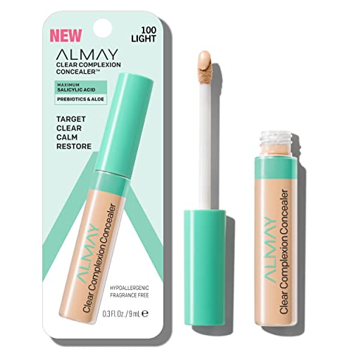 Almay Clear Complexion Acne & Blemish Spot Treatment Concealer Makeup with Salicylic Acid- Lightweight, Full Coverage, Hypoallergenic, Fragrance-Free Beauty & Personal Care Almay