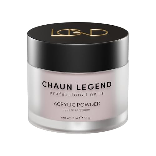 Chaun Legend Acrylic Powder, 2oz Long Lasting Salon Quality, Bubble Free, Self Leveling Professional Manicures, Fake Nails, Carving & Extensions, Be