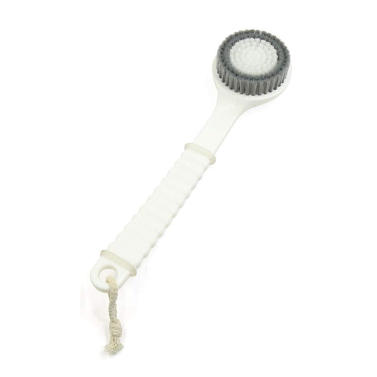 Ruilogod White Gray Soft Bristle Good Performance Handle Body Brush Shower Scrubber 12.2inch (id: ab8 1e9 3ca 574 542 Beauty and Personal Care Ruilogod
