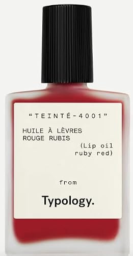 Typology Tinted Lip Oil - Shade 1 Ruby Red & Complimentary Sheet Masque Beauty & Personal Care Typology