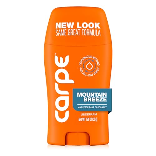 Carpe Underarm Antiperspirant Deodorant for Men and Women - 100 Hour Sweat & Odor Control - Clinical Strength Deodorant for Men - Long Lasting Beauty and Personal Care Carpe