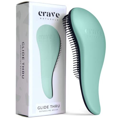 Crave Naturals Glide Thru Detangling Hairbrush That Glides Through Tangles for Wet, Dry and Damaged Hair - Gentle Detangler Styling Tool for Adults Beauty & Personal Care Crave Naturals