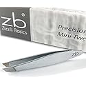 Zizzili Basics Mini Slant Tweezers - Best Tweezers for Eyebrow and Facial Hair Removal Beauty & Personal Care Zizzili Basics