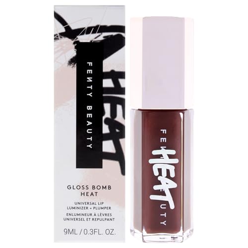 Gloss Bomb Heat Universal Lip Luminizer Plus Plumper - 04 Hot Chocolit Heat by Fenty Beauty for Women - 0.3 oz Lip Gloss Beauty & Personal Care FENTY BEAUTY