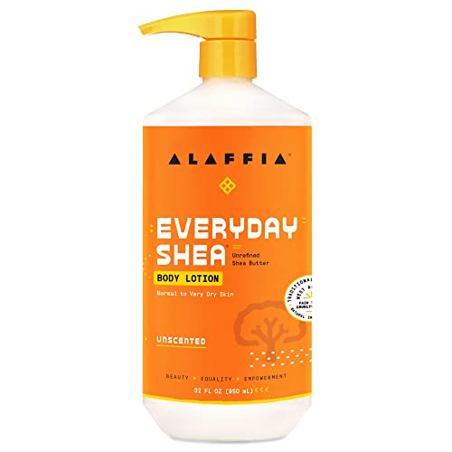 Alaffia EveryDay Shea Body Lotion - Normal to Very Dry Skin, Moisturizing Support for Hydrated, Soft, and Supple Skin with Shea Butter and Lemongrass Beauty & Personal Care Alaffia