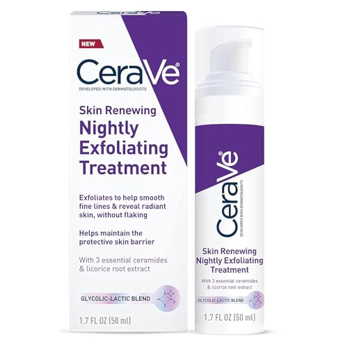 CeraVe Skin Renewing Nightly Exfoliating Treatment, Anti Aging Serum With 5% Blend Of Glycolic Acid & Lactic Acid, Wrinkles & Dark Spot Corrector Beauty and Personal Care CeraVe Default Title