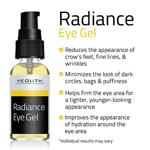 YEOUTH Under Eye Gel with Hyaluronic Acid, Skin Care Targets The Appearance of Puffiness, Dark Circles & Under Eye Bags, Revitalizing Hydrating Beauty & Personal Care YEOUTH