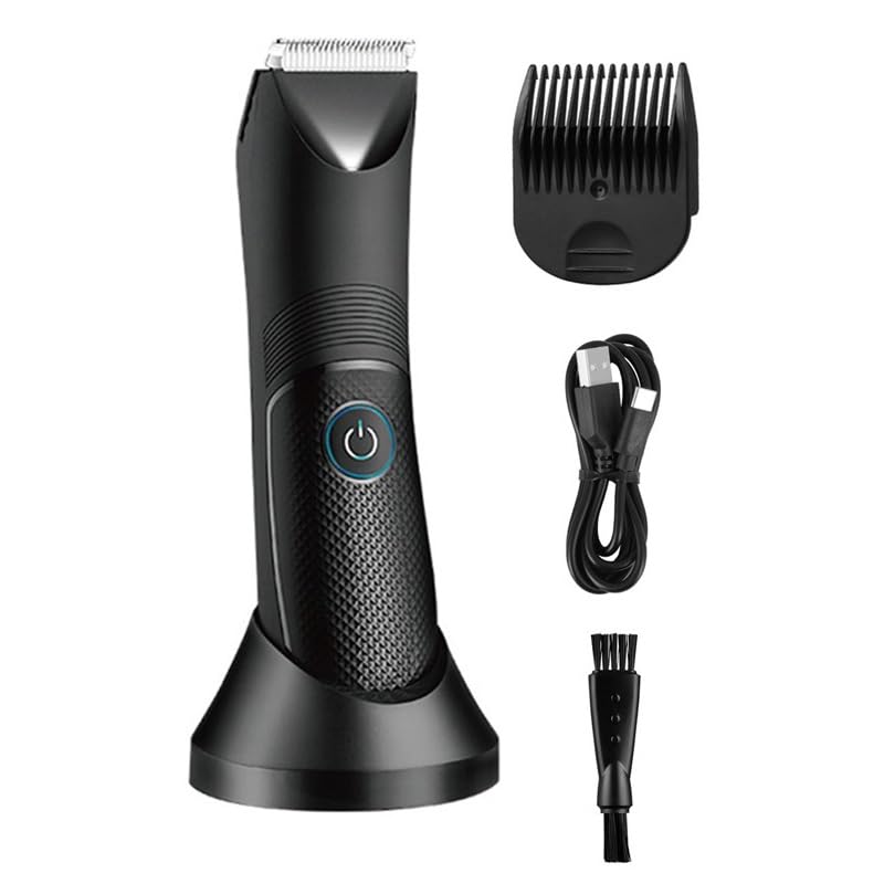 GLESVOWIO Hair Clippers for Men Groin Area Trimmer Lawn Mower Ceramic Blade Waterproof Wet Dry Pubic Armpit Body Razor Beauty and Personal Care GLESVOWIO