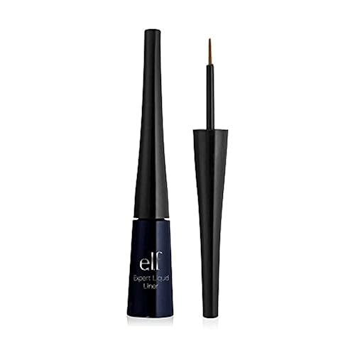 e.l.f. Liquid Eyeliner, High-pigment Liquid Eyeliner With Extra-Fine Brush Tip, Easy Glide Smudge-proof Formula, Midnight Beauty & Personal Care e.l.f.